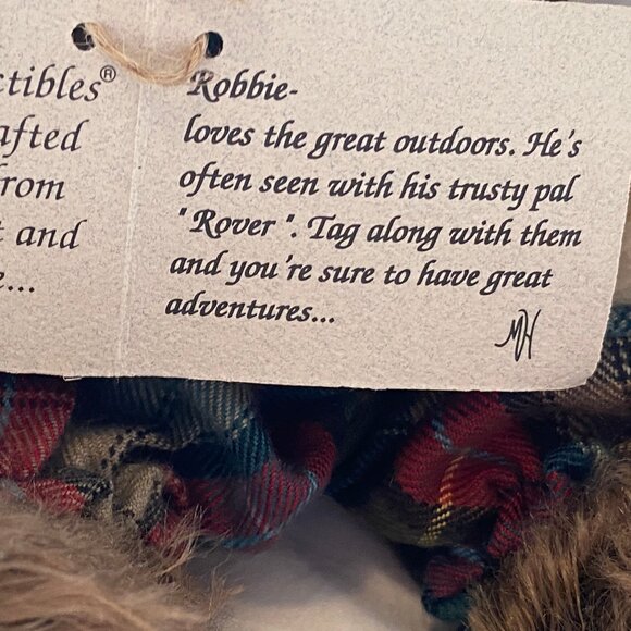 Ganz Cottage Collectibles Mohair Bear Robbie with Rover 1996 Artist MARY HOLSTAD - Picture 5 of 10